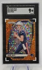 2024 Panini Prizm Drake Maye #329 Orange Disco Prizm SGC 9 Rookie RC MVP