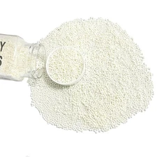Homipooty Nonpareils Sprinkles Edible White Pearl Sugar sprinkles 110g/3.88oz 2m