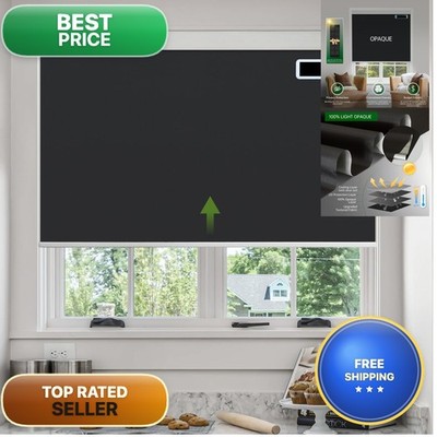 Dongfxk Motorized Blinds Remote Blackout Cooling Automatic Shades Solar Panel