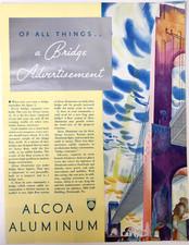 Bridge Alcoa Aluminum Vintage 1935 Ad Magazine Print Advertisement