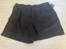 Basic Editions Womens Shorts 2X Elastic Waist Cotton Pull On Black New Old Stock