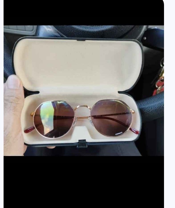 Ray Ban Round Sunglasses Purple /Pink Tinted Glass Lenses with Metal Frame 