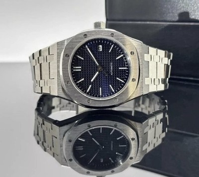 Custom 41mm Dark Blue Dial  RO  Style Mod Watch Glassback w/ NH35 Automatic