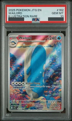 Wailord 162/159 Sv09: Journey Together Holo PSA 10 Illustration Rare