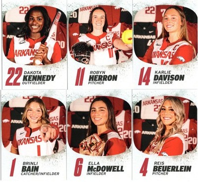 Arkansas Razorbacks 2026 Limited Edition SGA Promo Softball Cards - You Pick!