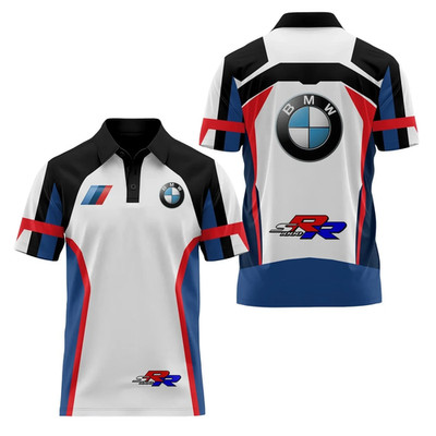 Custom Name - Men's B.M.W Racing Logo Polo - All Size