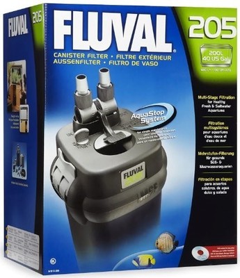 $200 Fluval 205 External Canister Filter Set 180 GPH for Tanks Up to 40 Gallons