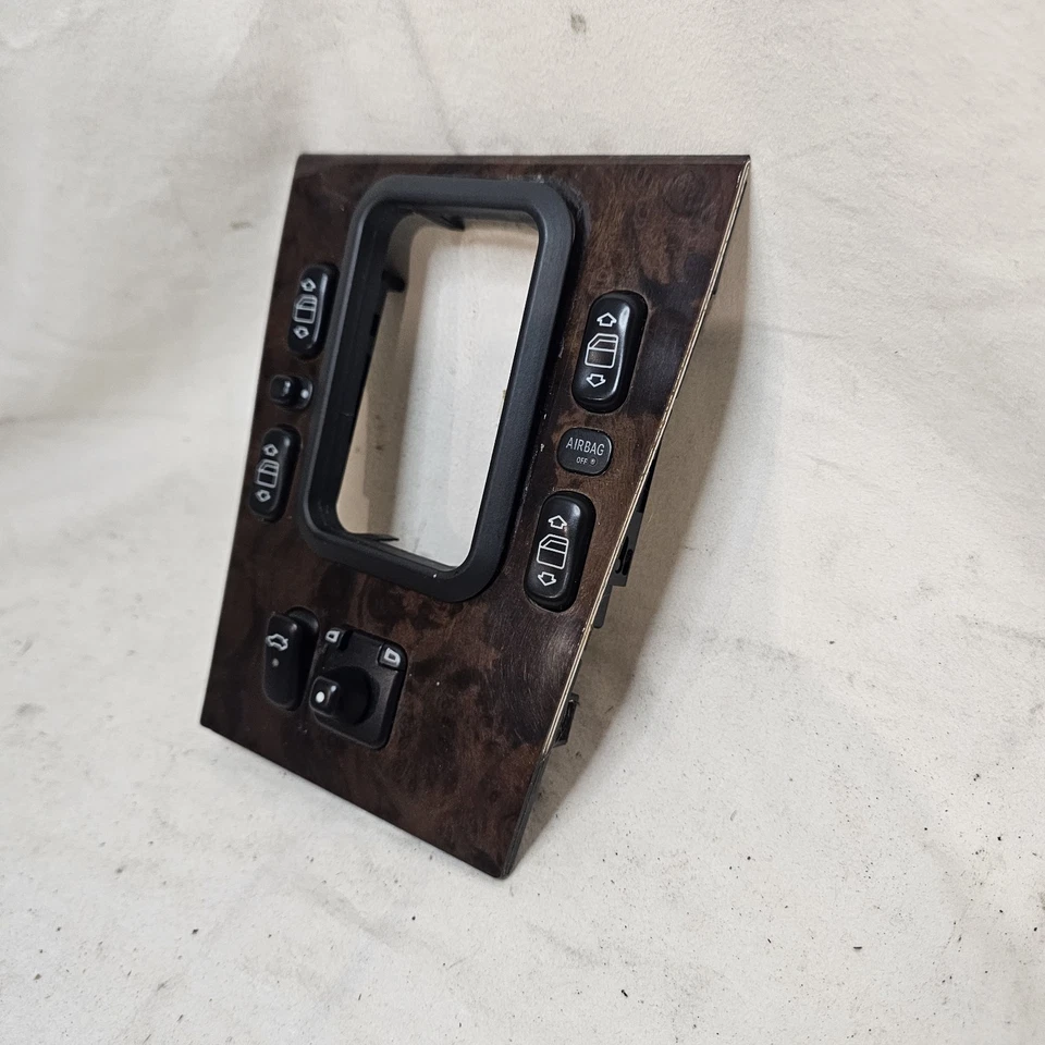 Mercedes C230 C280 1998-2000 bisel de cambio central molduras e interruptores de grano de madera OEM Foto 2 de 4