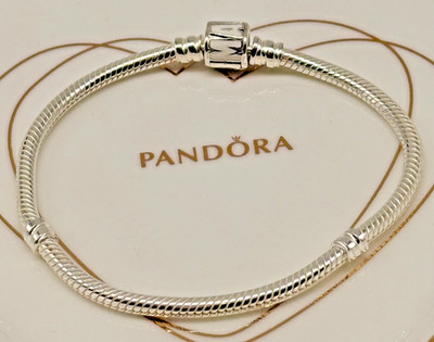 Neu Original Pandora x Marvel Moments Logo Verschluss Schlangenarmband 592561C01-17cm