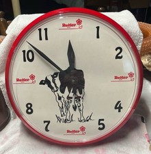 Reiter's Dairy Ohio Vintage Hard To Find Clock Tail Moves Back And Forth