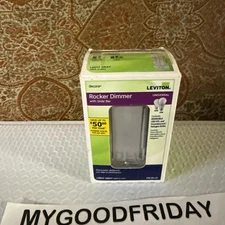 Leviton Rocker Dimmer Switch 600W Light Gray Single Pole/3-Way 1 Pack
