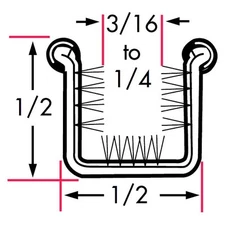 Fairchild 0133-3X2 Stainless Steel Beaded Core Glass Run Window Channel