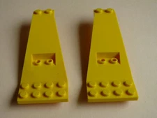 Lego 2 x yellow wing plate bi-level set 6473 ref 30118