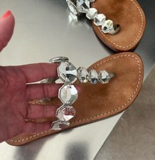 Mystique Flip flops Size 7us/5uk Gorgeous Handmade Designer Sandals