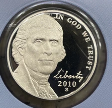 2010 S Proof Jefferson Nickel from Proof Set with Free Shipping