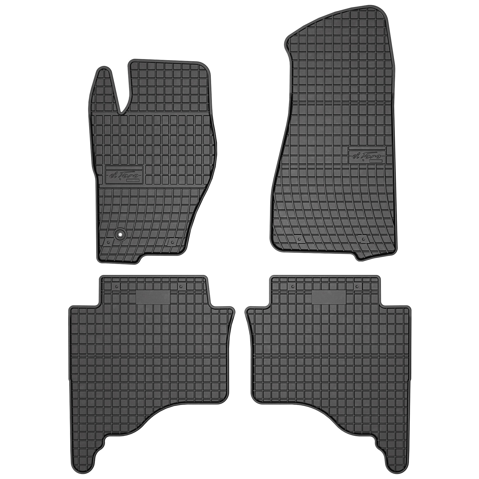 Tapis de sol Jeep Grand Cherokee 3 en caoutchouc noir Frogum El Toro de 2004 à 2010