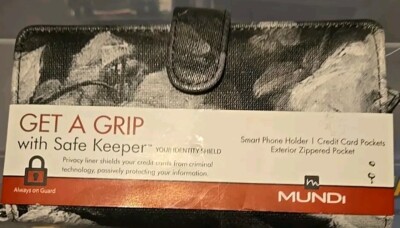 Mundi Black/Grey Slim Wallet | eBay