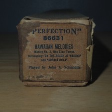 Perfection Player Piano Roll 86631 Hawaiian Melodies Played by John A. Schmidlin