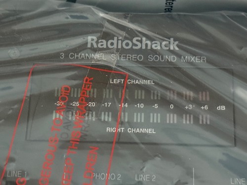 Vintage Radio Shack 7 Band Equalizer 3 Channel Stereo Sound Mixer 32-3012 NEW - Picture 5 of 10
