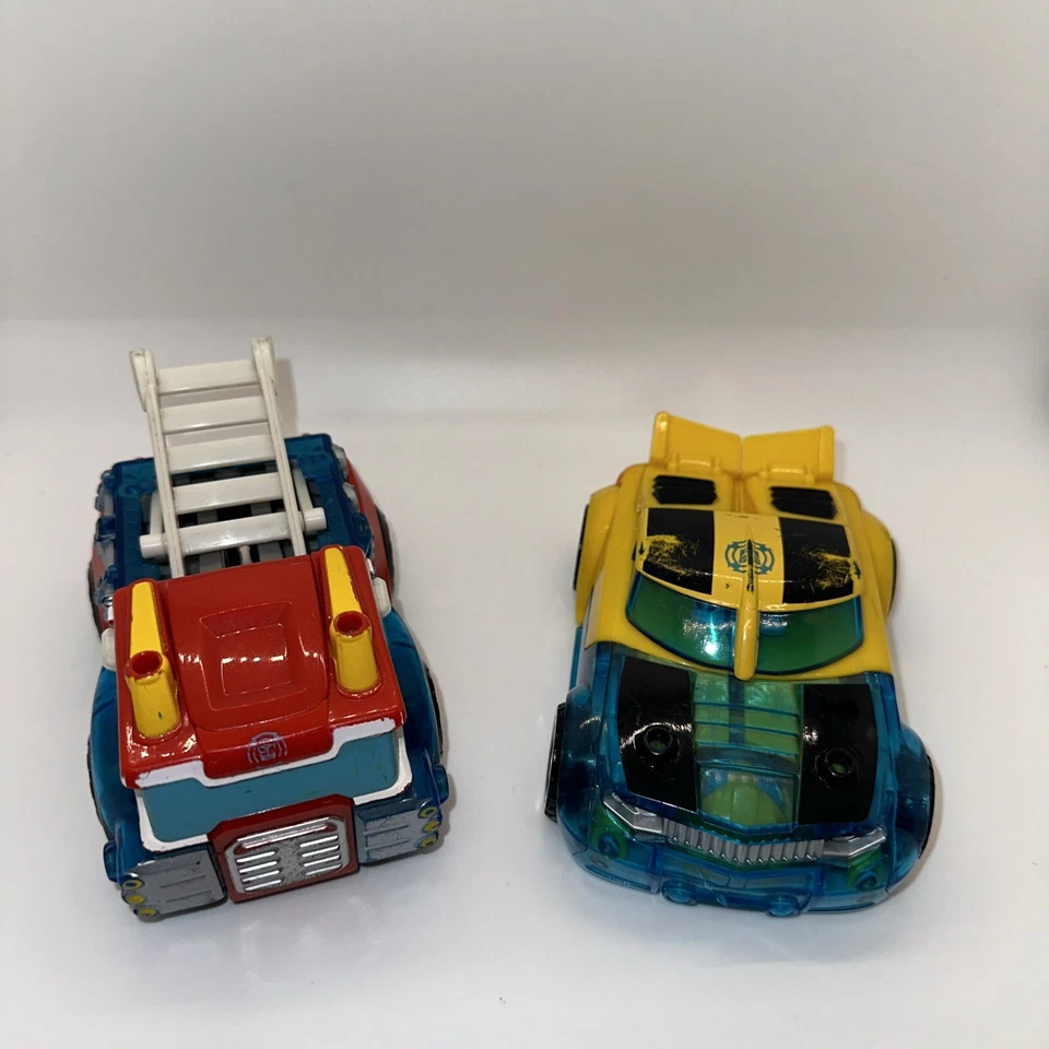 Transormers Rescue Bots Energize Playskool Bumblebee Optimus Prime Lot Of 2 - Image 2 of 4