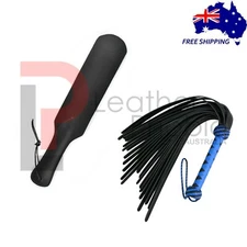 Real BullHide Leather Flogger 25 Tails Heavy Duty and Long Shaped Paddle Slapper
