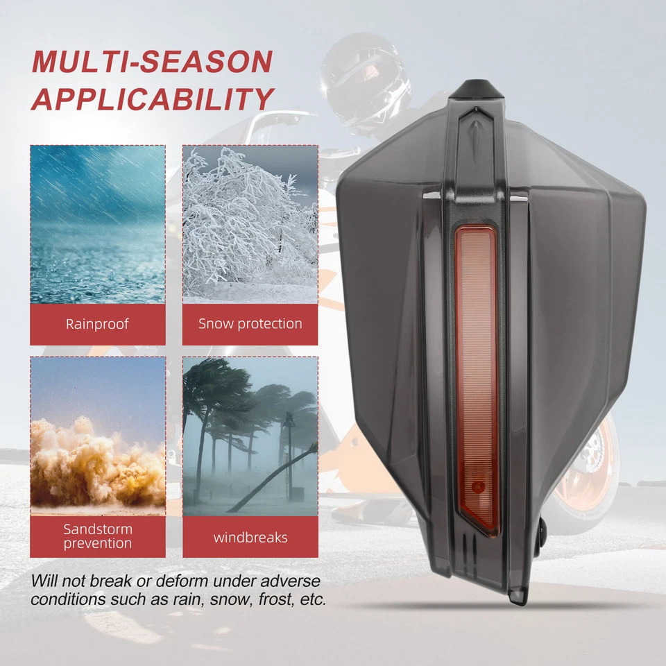 Pair 7/8" Handlebar Hand Guards Windproof Protector Smoke For Triumph Speed Twin - Image 3 of 4