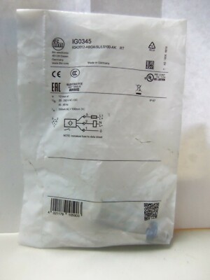 New IFM IG0345 Inductive Proximity Sensor 350mA 12mm NIFP