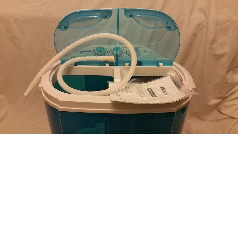 TWIN TUB MINI DORM PORTABLE WASHING MACHINE DRYER LAUNDRY COMPACT WASHER CAMPING - Image 3 of 4