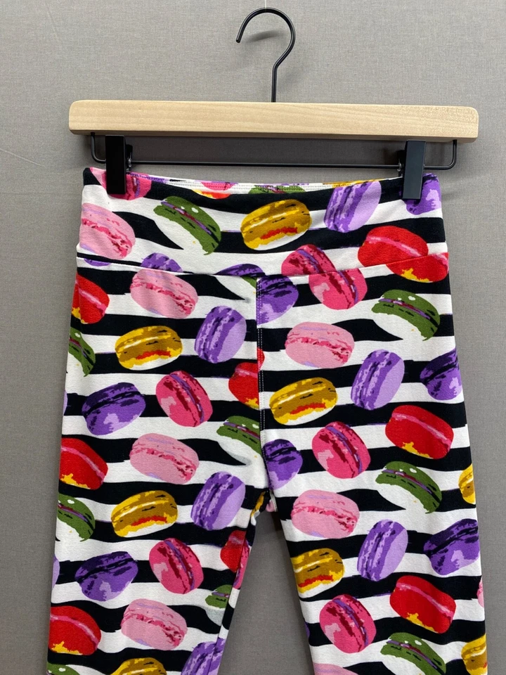 LulaRoe Mujer Blanco Leggings Macarrones Rayas Spandex Talla Única Foto 3 de 4