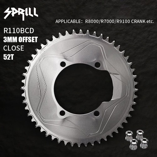 Light 110BCD Bike Chainring 3mm Offset Narrow Wide Chainwheel for 9-12 Speed - Picture 29 of 45