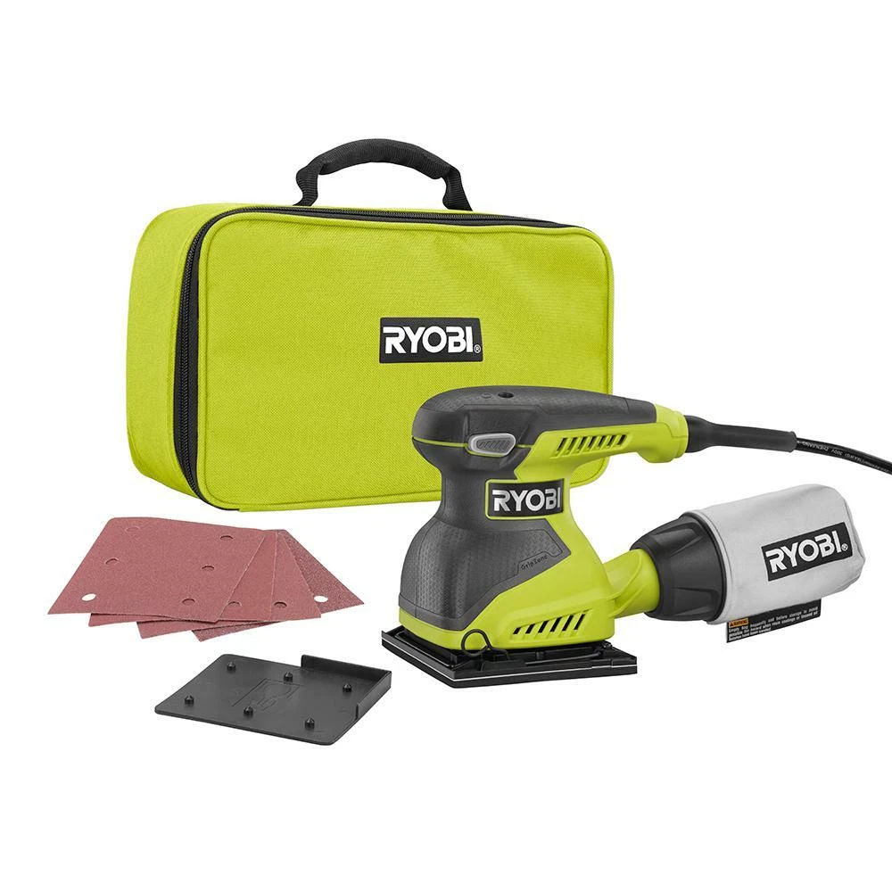 RYOBI Corded 1 4 Sheet Sander Electric 2 Amp Sanding Dust Bag