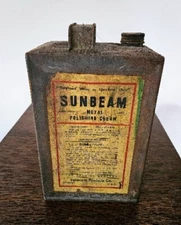 *RARE* Vintage Sunbeam Metal Polishing Cream Metal Can!