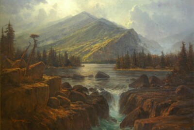 Studio painting by Wm. Scott Jennings - 'Alpine Summer' - 30''x 44''