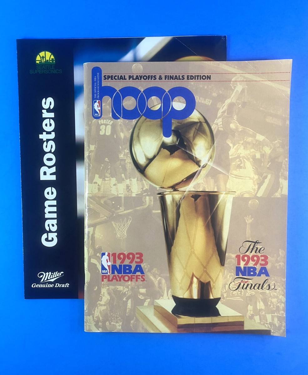1993 NBA Playoffs Program Houston Rockets Seattle Supersonics