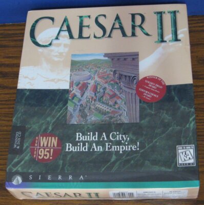 PC CD Game - Caesar II City / Empire Builder Sierra - Windows 95 / DOS - 1995