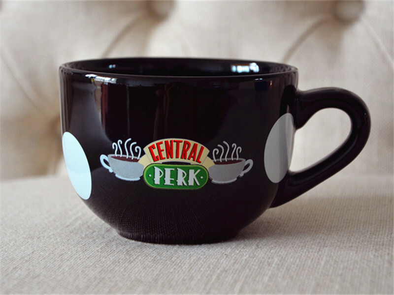 Tv Series Friends Central Perk Black Coffee Mug Big Mouth Bowl Ceramic Cup Gift For Sale Online