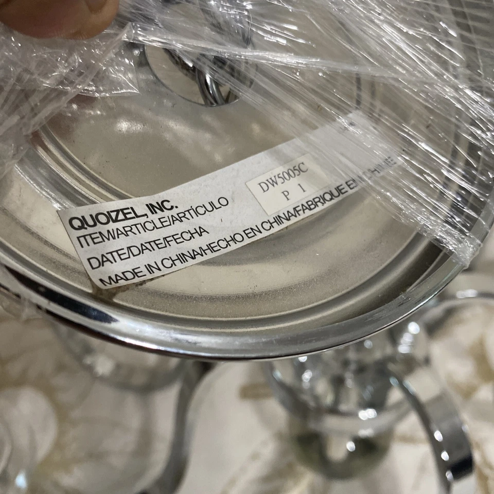 Candelabro contemporâneo Quoizel Inc DW5005C 5 braços cromado polido 27”x 26” - Imagem 4 de 4