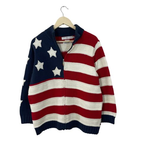 Rare Vintage 90's TOMMY HILFIGER USA American Flag Themed 