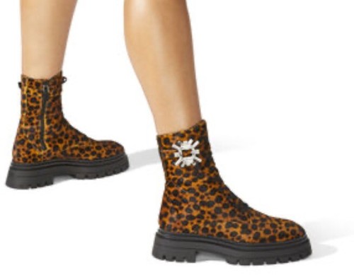 NEW $895 Stuart Weitzman Crystal Nova Bedford Calf Hair Leopard Booties Sz 6.5 - Picture 4 of 14