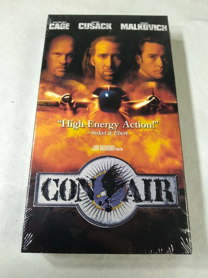 CON AIR - SEALED VHS Tape Nicolas Cage John Malkovich John Cusack Foto 3 de 4