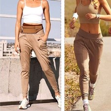 Free People Movement High Fives Tan Jogger Pants