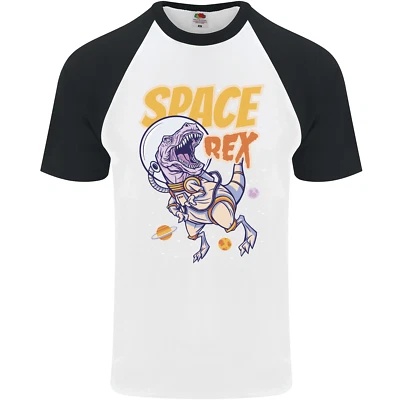 Raum T-Rex Dino Astronaut Herren S/S Baseball Maglietta - Bild 1 von 4