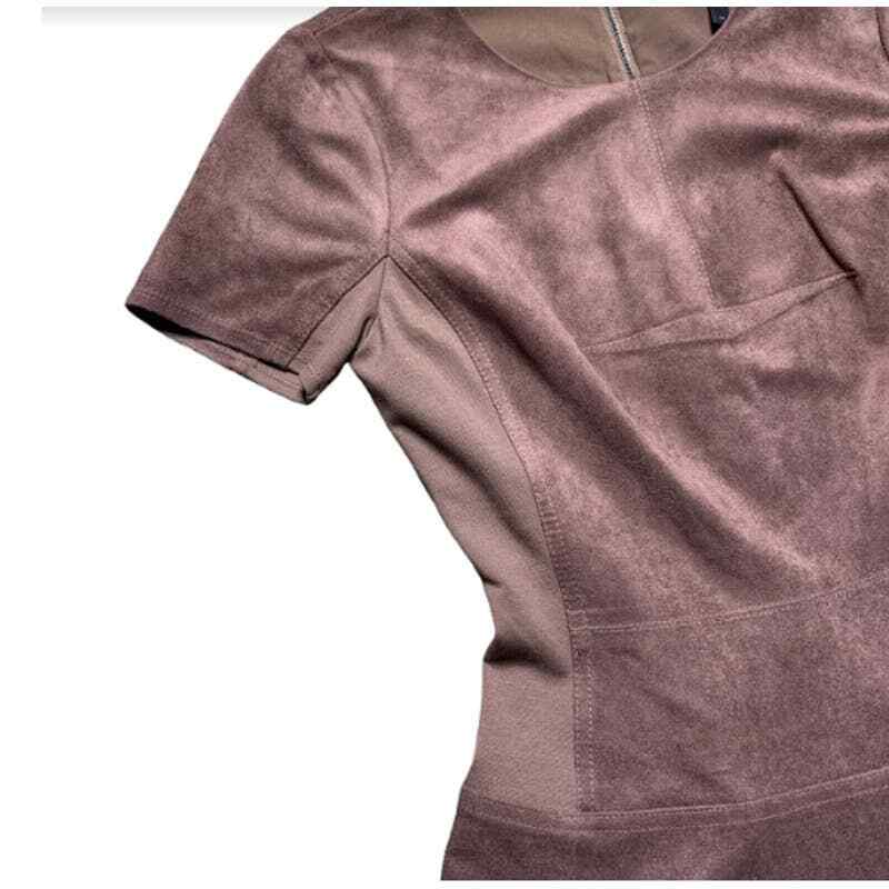 BcbgMaxazria Womens Brown Suede Short Sleeve Fit & Flare Darra Faux Dress Size 4 | eBay BcbgMaxazria Womens Brown Suede Short Sleeve Fit & Flare Darra Faux Dress Size 4 | eBay
