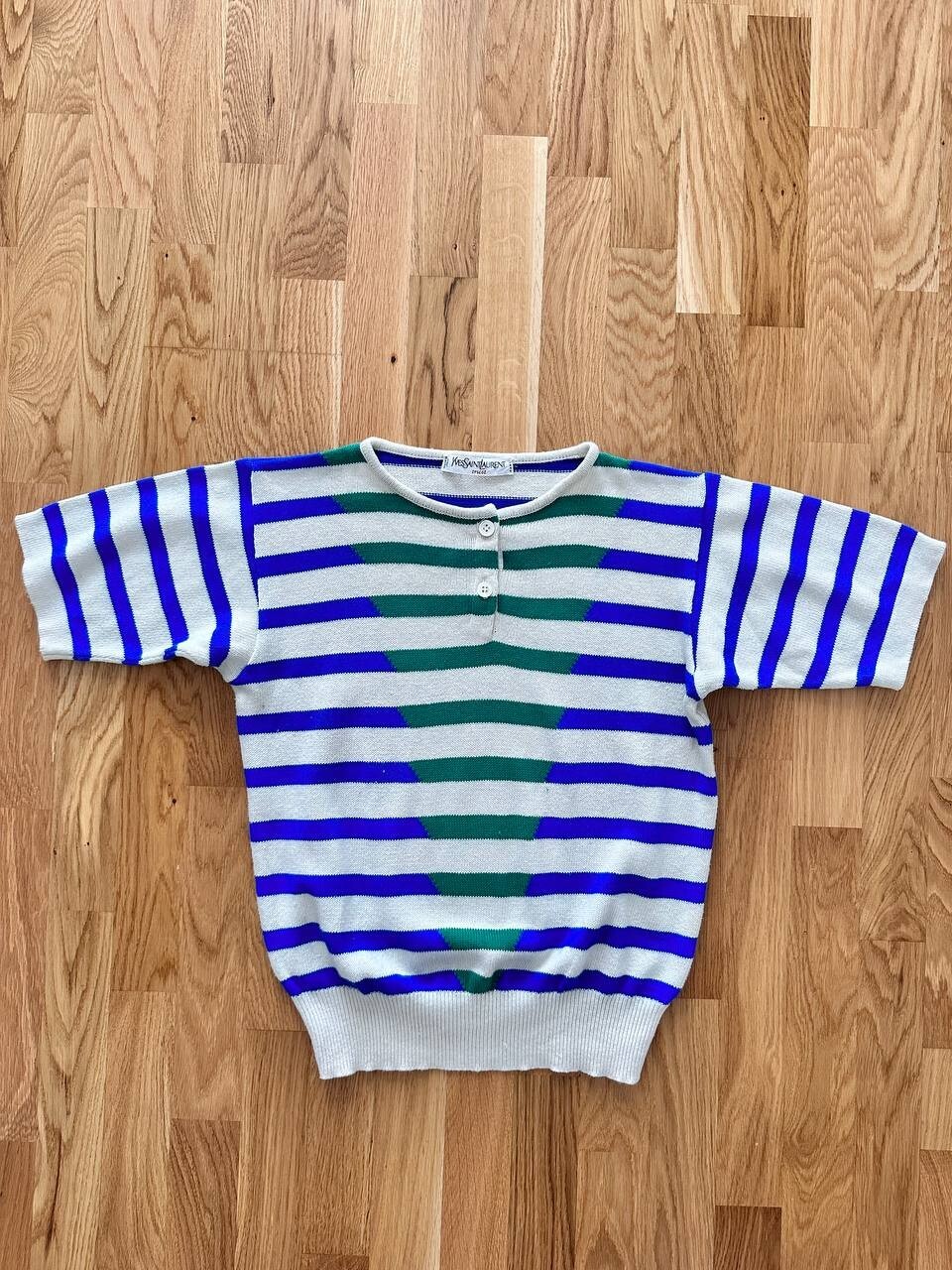 Maglione vintage anni '80 cotone YVES SAINT LAURENT a maglia taglia 42 Made in Italy