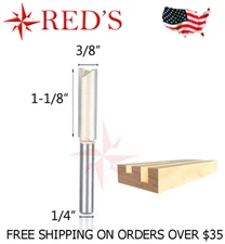 Tideway Carbide PRO LC01020604 3/8" Diameter straight 1/4" shank router bit