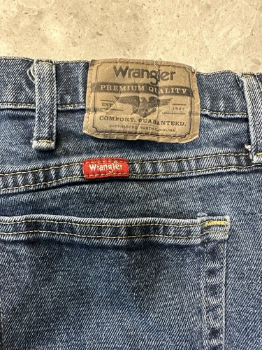 Wrangler Regular Fit Jeans Size 40 X 30 Mens - Blue Cotton Denim - Work Jeans - Picture 6 of 7