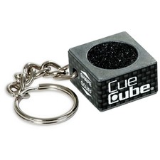 CUE CUBE Billiard Cue TIP TOOL - 2 in 1- Shaper Scuffer Nickel Radius W/KEYCHAIN