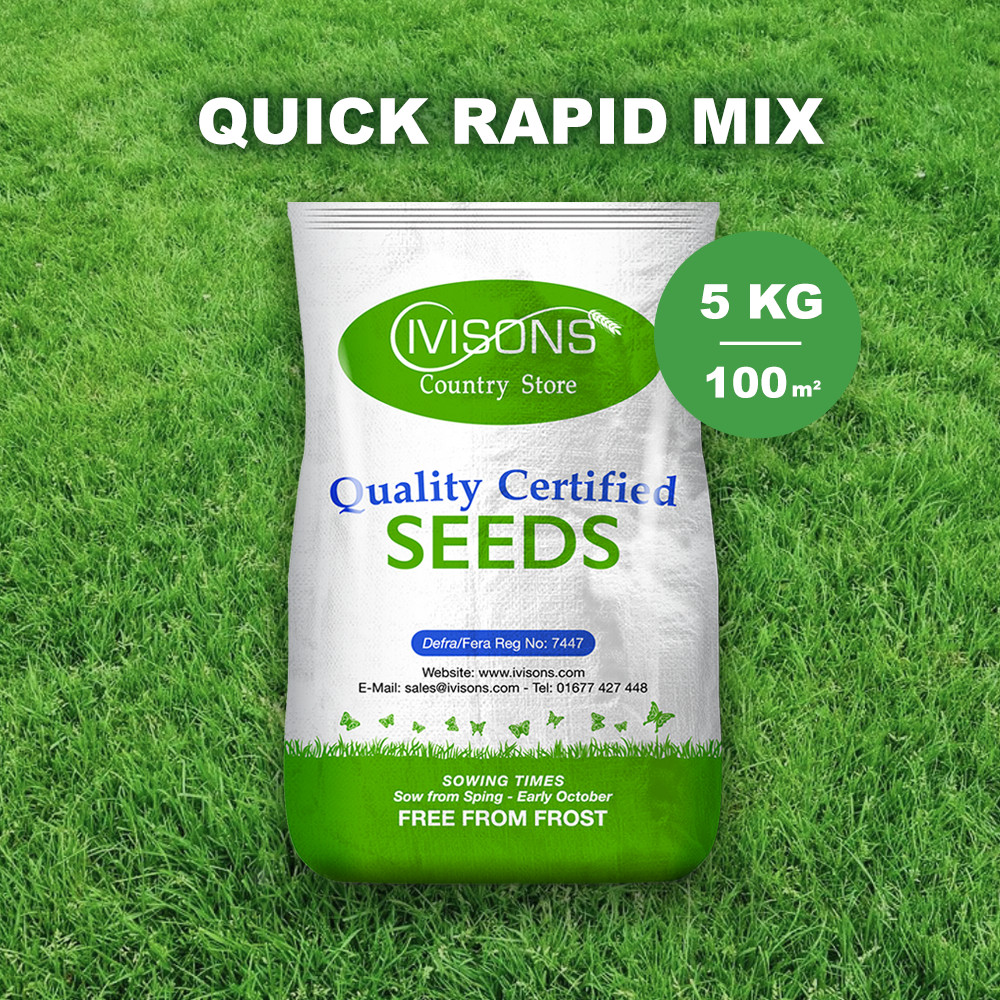 5KG Ivisons Premiership Lawn Seed Football Pitch Grass Seed Super Hard Wearing