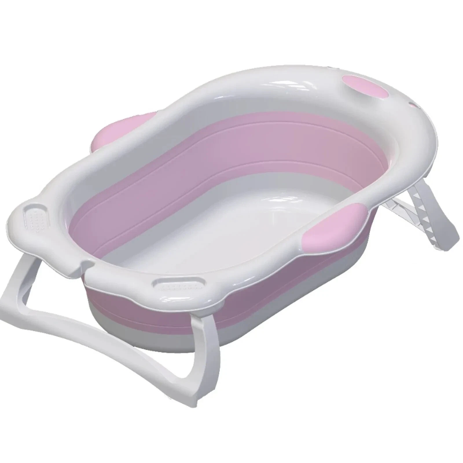 Folding Baby Bath Tub for Toddler Kids Infant Portable Collapsible Anti-Slip Leg