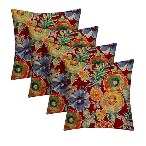 Outdoor Accent Throw Pillows Set of 4 Water Resistant Hypoallergenic Cushions US - Picture 2 of 7
